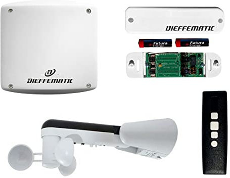 KIT CENTRALE SENSORE VENTO LUCE VIBRAZIONE TELECOMANDO TENDA TENDE DA SOLE KITER