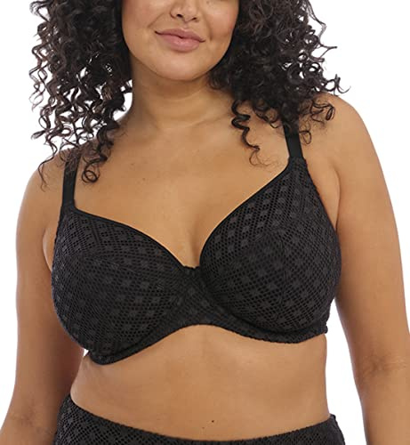 Elomi Swim Women's Bazaruto Underwire Plunge Bikini Top, Black, 38G
