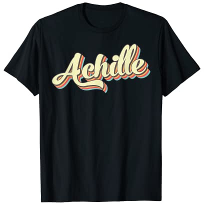 Tee-shirt rétro Art Baseball Police Vintage Achille T-Shirt