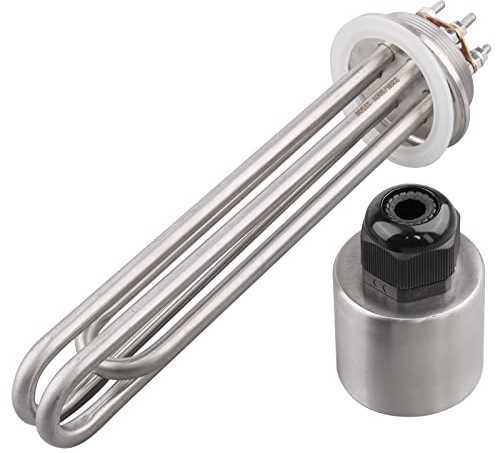 Tri-Clamp-Heizelement DN50 Elektro-Rohrheizkörper 220V 3750W 2 Zoll Durchmesser 59.6mm mit Edelstahlabdeckung und Silikonring