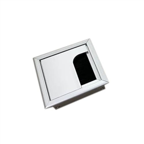 Arandela de escritorio Hardware de oficina Rectángulo negro mate Arandela de cable de alambre Arandela de escritorio de mesa cuadrada de aluminio con múltiples tamaños (Color: 80x80 mm) ( Color : 80x8