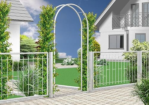Rosenbogen verzinkt Torbogen Rankhilfe Spalier Rosenhilfe Metall 1090 x 2130 x 300 mm