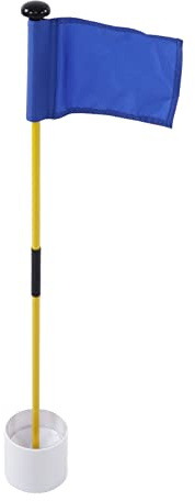 HERCHR Golf Flagstick Mini Golf Flags, Golf Pin Flag Hole Cup Set Portable 2-Section Design Golf Putting Green Flagstick Set
