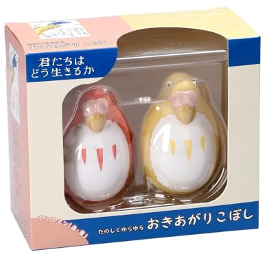 ensky - The Boy and The Heron - YR-16 Tilting Figure Collection The Parakeet Red and Yellow, Studio Ghibli Official Merchandise
