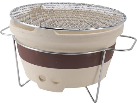 Estufa de Barro para Asar, Interior y Exterior Estufa de Barbacoa Estufa de Carbón de Arcilla Estufa para Hacer té Comercial Barbacoa de Barro y Estufa de Té para Casa Cámping