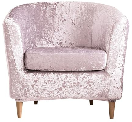 Morbuy Sesselbezug Stretch Samt, 2er Set Sessel Überzug Universal Sesselhussen Waschbar Sesselüberzug Hussen Cocktailsessel Clubsessel Überzug - Weich (Rosa)