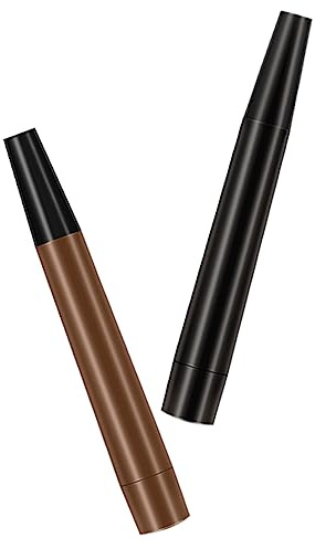 minkissy 2pezzi Penna Per Sopracciglia Microblading Punta Microforata Adatta Per Barba e Sopracciglia Formula Per Applicazione Precisa
