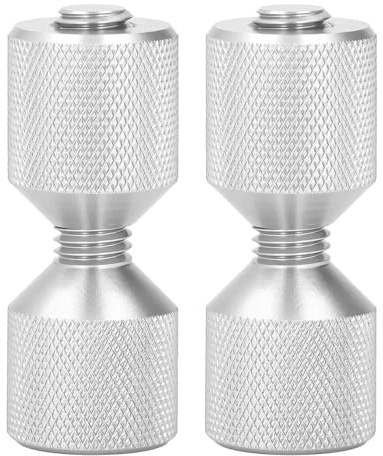 2 Pezzi Perni di Allineamento Flangia,Allineatori per Flange di Tubi a Doppio Foro, Perno di Allineamento Connessione, Kit di Ripristino per Tubisti con Perno a Due Fori in Alluminio (Silver)