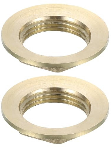 QUARKZMAN Dado Esagonale di Bloccaggio Flangia Esagonale per Tubo G3/4, Dado Sottile Filettato Femmina per Fissaggio Rapido per Idraulica, Ottone 2Pz