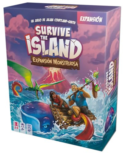 Asmodee Survive The Island Expansión Monstruosa, Juego de Mesa Familiar