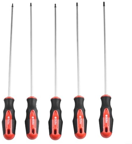 DAZZLEEX Lot de 3 tournevis, T15/T20/T25/T27/T30 pour tournevis Torx en alliage d'acier au chrome vanadium avec aimant (5 pièces T15-T30)