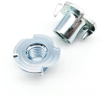 Rimmean 10 Pezzi M4 M5 M6 M8 M10 Acciaio Spesso Quattro Griffe Dado Lunghezza 8-17mm(M4x12)