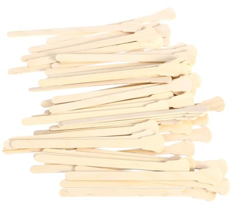 PENIKOKO 100 Stück Holz Spatel für Waxing Einweg Wachs Spatel mit Abgerundeten Enden Hautfreundlich Geruchlos Geeignet für Warmwachs und Wachsstreifen Profi und Heimgebrauch Original