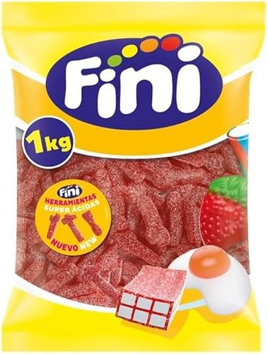 iChuches – Gominolas Herramientas Súper Ácidas Pintalenguas | Bolsa 1 Kg | Chuches Sin Gluten | Golosinas con Sabor Intenso y Efecto Pintalenguas | Ideales para Fiestas (Fresa)