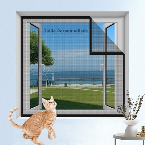 Insect Net Moustiquaire Filet Écran pour Balcon de Tailles Personnalisées | Filet de Protection Contre les Chat Domestiques, Leicht zu Reinigen, Installation Facile, Filet de Protection pour Chat