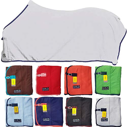 HKM Abschwitzdecke -Alaska-grün/violett,Rückenlänge 145 cm