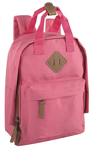 MADISON & DAKOTA Canvas Mini Backpack for Everyday & Day Pack Rucksack in Solid Color Blocks, Black, S, Rucksack Backpacks