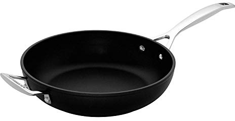 LE CREUSET Padella Alta con maniglia in alluminio antiaderente, diameter 30 cm, per per tutte le fonti di calore, induzione incluso, Nero, 51101300010202