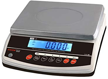 VisionTechShop TVD-6 Digital Bench and Counter Scale, Lb/Oz/Kg/g Switchable, 6lb Capacity, 0.001lb Readability, Counting and Percentage Mode, Single Display, NTEP Legal for Trade, CC# : 20-032