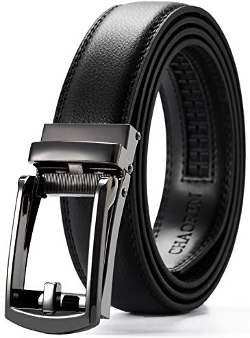 CHAOREN Mens Dress Belt - Ratchet Belt Leather 1 1/4 Comfort Click - Perfect Companion to Mens Dress Shoes