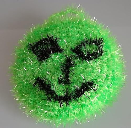 Gehäkelter Spülschwämme - grüner Smily
