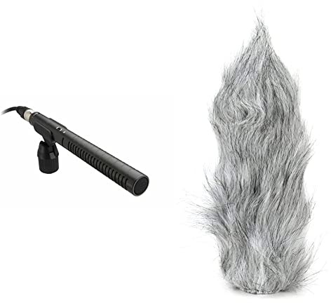 Rode NTG1 Microfono Direzionale a Condensatore per Riprese Esterne, Alimentazione Phantom, Nero/Antracite & Microphones Deadcat Peluche Antivento per NTG-1, NTG-2, VideoMic e Microfoni Compatibili