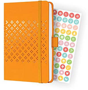 SIGEL J2210 Wochenkalender Jolie 2022 - ca. A6 - orange - Hardcover - 174 Seiten - mit fröhlichem Kalendarium, vielen Infos und praktischen Stickern - FSC-zertifiziert - Terminplaner