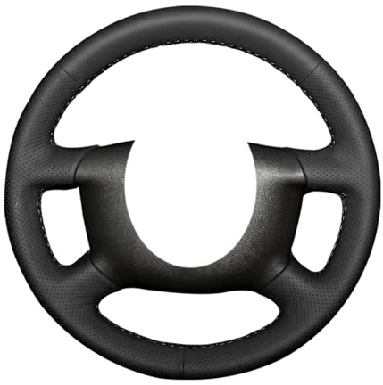 MEWANT Passgenauer Lenkradbezug zum Nähen für Audi A3 | Lenkradhülle für Audi A2 (8Z) A3 (8L) Sprotback A4 (B5 B6) Avant A6 (C5) A8 (D2) S4 / A4 Atmungsaktiv Langlebig