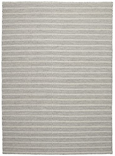 RugVista Kelim Long Stitch, Teppich, Modern, 290 x 210 cm, Rechteckig, Mittlerer Stapel, Wohnzimmer, Esszimmer, Schlafzimmer, Nur chemische Reinigung, Care & Fair Zertifiziert, Cremeweiß/Schwarz
