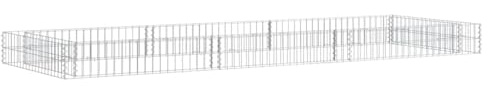 homiuse Lit SuréLevé à Gabion 300x100x20 CM Jardin Exterieur Mur en Gabion JardinièRe Claustra Exterieur Decoration Jardin pour Les Zones Commerciales Et RéSidentielles Pratique Et Beau Argenté
