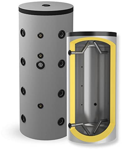 Pufferspeicher ohne Wärmetauscher für Heizungssysteme, BHKW, Wärmepumpen - 200 Liter