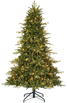 Black Box Trees Boyle Künstlicher Weihnachtsbaum mit LED-Beleuchtung – H215 x Ø142 cm – Grün