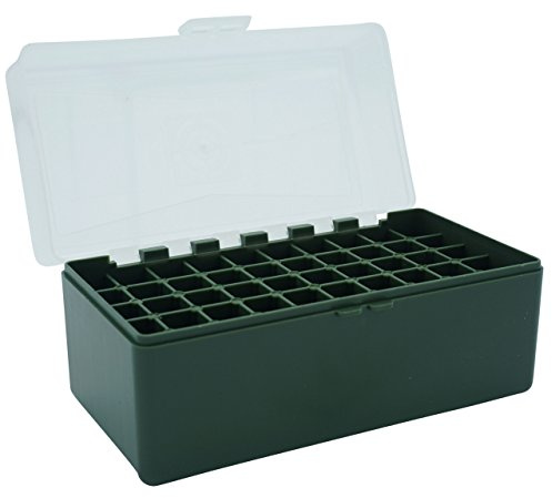 WPW Patronenbox Kaliber 6 mm / 6 mm PPC - 50 Stück grün-transparent mit Klappdeckel