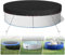 Poolabdeckung Rund Ø 254 cm, Runde Poolabdeckung für oberirdische Pools, UV-Schutz Pool Abdeckplane Mit BodennäGeln für Wasserdicht und Staubdicht (Schwarz)