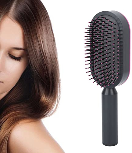 Brosse à Cheveux à Coussin D'air, Brosse à Cheveux à Palette, Dents Souples, Facile à Nettoyer, Poignée Confortable, Masse le Cuir Chevelu, Compacte et Portable