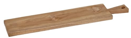 Meubletmoi Longue Planche à découper/à Pain L. 60 cm en Bois de Teck avec Manche - Fabrication Artisanale - ELEA