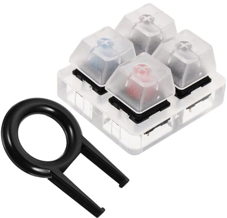 Uonlytech Tastaturtester Bausatz mit Acrylbasis für Mechanische Schalter | ABS Ausführung, Tragbar und Leicht, für Professionelle oder Private Nutzung Zufällige Farbe