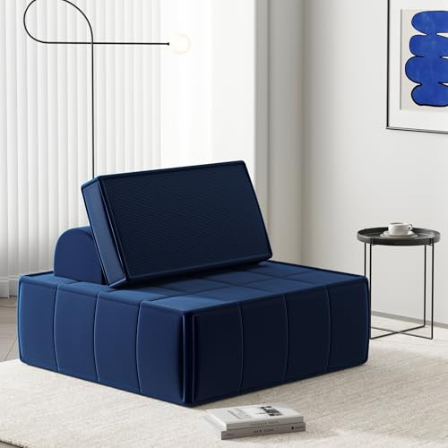 PurrJoys Loungesessel Moderne, Sofa, 1-Sitzer-Sofa aus Stoff mit Verstellbarer Rückenlehne, Einzelsofa, Relaxsessel, Lounge&Cocktailsessel, Sofa Couch für Wohnzimmer, Schlafzimmer, Gästezimmer