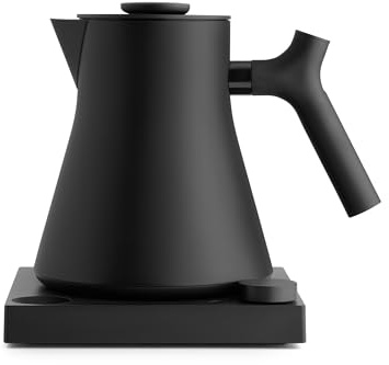 Bollitore elettrico per tè Fellow Corvo EKG Pro - Riscaldamento rapido, Regolazione precisa della temperatura, Programmazione, Timer di preparazione integrato, EU Nero opaco