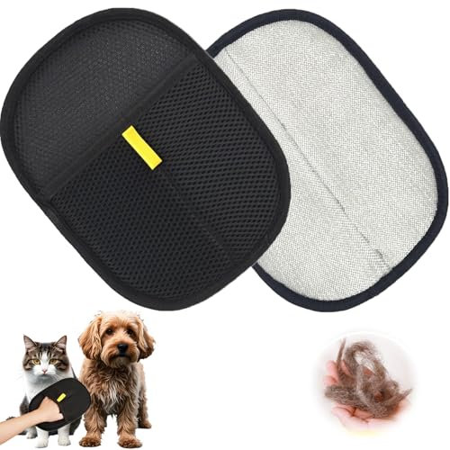 2 PCS Pet Grooming Gloves, Grooming Gloves for Dogs, Dog Grooming Gloves, Static Removal Gloves Pet Hair Reusable Pet Hair Remover Gloves, Versatile Grooming Gloves for Grooming, Deshedding, Washing