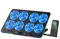 UUE Laptop Kühler, 7 Höhenverstellbar & Handyständer Kühler Cooler, 8 Leise Fans Gaming Cooler Kühlpads, 2 USB Ports & Einstellbarer Geschwindigkeit Kühlständer für 11-17 Zoll Laptop-Eisblau LED Licht