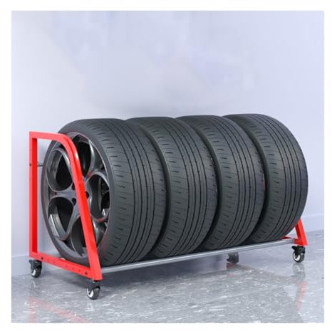 SaryEdge Supporto per Pneumatici da Garage, Supporto Mobile per Pneumatici Auto, Supporto per Pneumatici Invernali da Neve/p(
