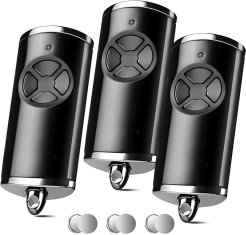 868 MHz Garage Door Remote, 3 PCS Garage Door Opener Remote Control, 4 channels, Compatible with HSE-4-868-BS, HSE2-868-BS, HS4-868-BS, HS1-868-BS, HSS4-868-BS, HSP4-868-BS remote control - Black