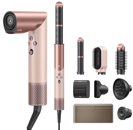 MOVA Master 10 Multi-Styler 7-en-1 — Sèche-cheveux et styler intelligent pour boucler, lisser, donner du volume, séchage rapide, soin des cheveux, coffret cadeau complet avec boîte de rangement.