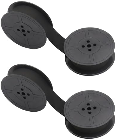 Nify 2 Farbband für Mechanische Schreibmaschine Schwarz Doppelspule DIN 2103 Schreibmaschinenband Ersatz Olympia Kompatibel 53 mm