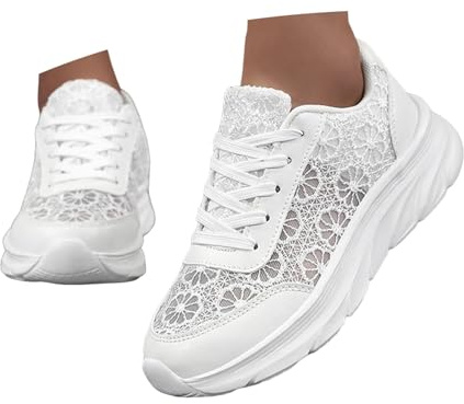 Générique Baskets Traditionnelles pour Femmes en Maille Respirante, Chaussures de Sport élégantes pour Loisirs et extérieur, Semelle antidérapante pour Confort Durable