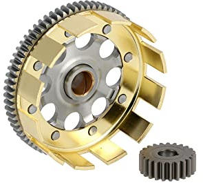 RESO Kupplungszahnrad + Antriebsritzel SET- Sport - 71/23 Zähne - geradeverzahnt, erleichtert, verstärkt, zusätzliche Schmiernut - für leistungsstarke Simson-Motoren - M531 - M743