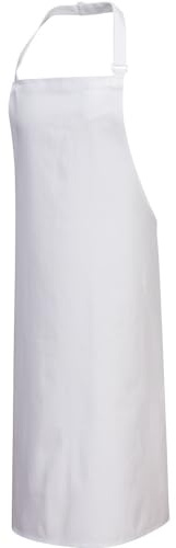 Portwest Baumwoll-Latzschürze, Größe: Einheitsgröße, Farbe: Weiß, S840WHR