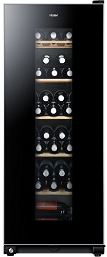 Haier WS59GAE Weinkühlschrank für 59 Flaschen/Freistehend/UV undurchlässige Glasscheibe/Türschloss