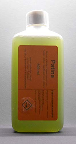 Patina, 500 ml, zum schwarz beizen von Kupfer, Silber, Weißblech, reinem Lötzinn geeignet